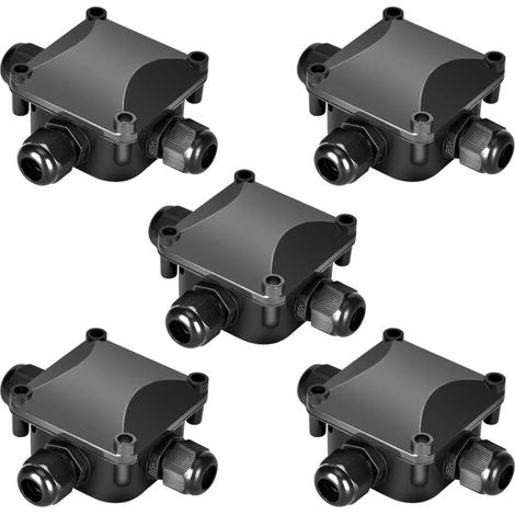 Tinor – 5er-pack Ip68 230v Wasserdichte Anschlussdosen – Druck- Und Uv-beständig – Für Kabel Von 5,5 Bis 10,5 Mm²