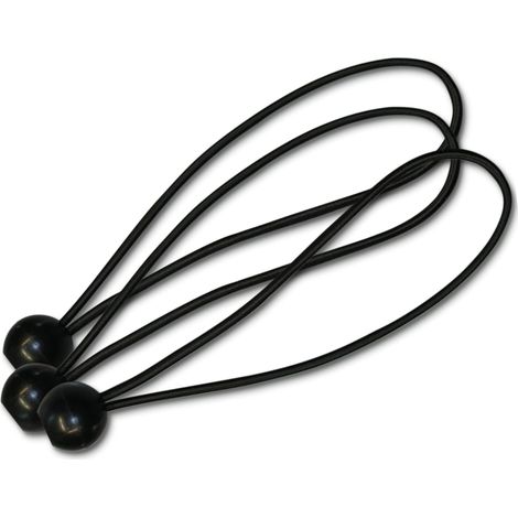 Set Mit 12 Professionellen Gummiseilen Mit Kugel Zum Befestigen Von Planen, Fahrrädern, Autos, Gärten Und Vielem Mehr – Besonders Strapazierfähig Und Uv-beständig – 20 Cm – Schwarz
