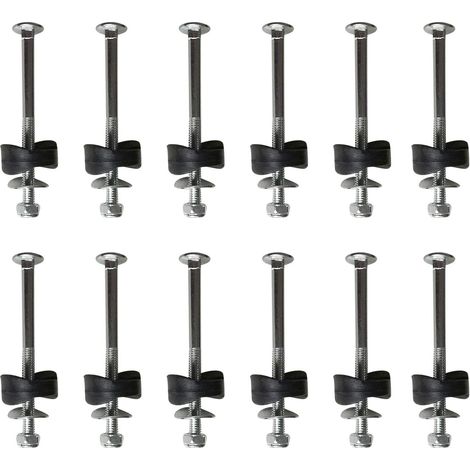 Tinor – Packung Mit 12 Verzinkten Stahl-trampolin-abstandshaltern – Befestigungsschrauben 6 Mm X 77 Mm – Trampolin-ersatzzubehör