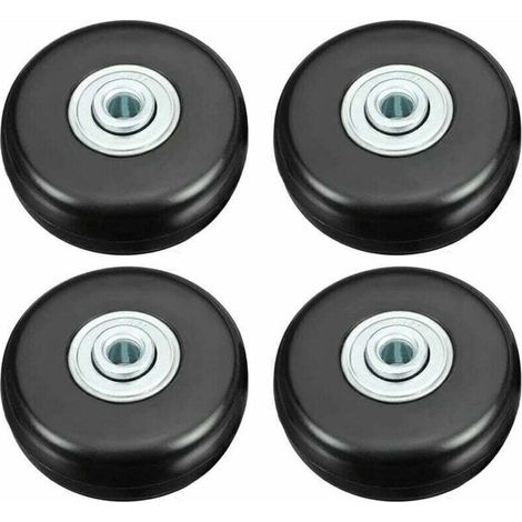 Ulisem Kofferrolle, Gepäckreparaturrolle, Robuste 50-mm-gummirolle Mit Geräuschdämpfung, Universell Einsetzbar, 4 Stück Für Koffer/gepäck/rucksack/reisen