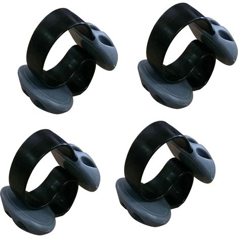 Beschwerter Silikon-kabelorganizer Für Den Schreibtisch (schwarz, 4 Stück)