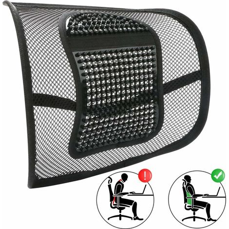 Lendenwirbelstütze, Ergonomisches Lendenkissen Aus Netzgewebe Für Bürostuhl, Rollstuhl Und Autositz – Lindert Rückenschmerzen