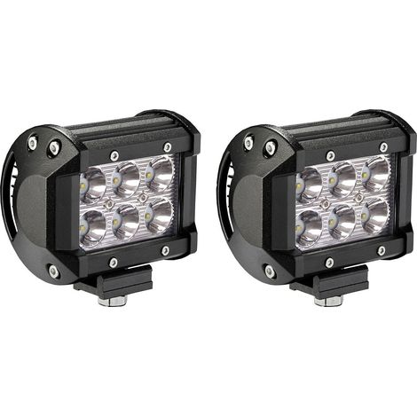 2 X 18w Led-arbeitsscheinwerfer, 1800 Lumen, Weißes Flutlicht, 12v/24v, Reflektor-arbeitsscheinwerfer