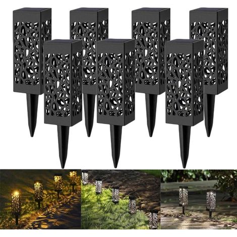 Set Mit 6 Solar-außenleuchten Für Garten, Haus, Villa, Rasen, Hohlbodenleuchten, Wasserdichte Dekorative Stimmungsleuchten