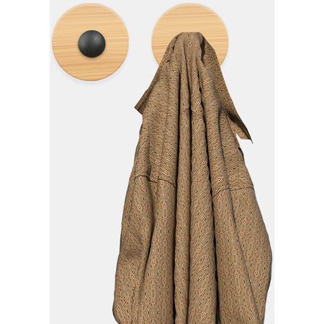 Handtuchhaken Fürs Badezimmer, Wäscheklammern Aus Holz, Wandhaken Aus Bambus, Klebehaken