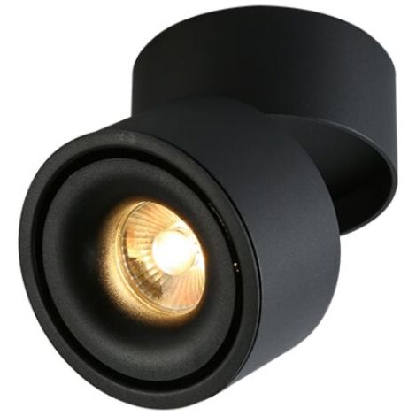 5-w-led-deckenleuchte Für Den Innenbereich, Verstellbarer Reflektor, Drehbare Deckenleuchte Und Bodenstrahler, 10 X 10 Cm (neutrales Licht) (schwarz) [energieeffizienzklasse A+]