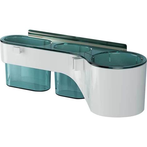 Transparente Badezimmer-aufbewahrungsbox Mit Lochmuster, Haartrocknerhalter, Badezimmer-organizer, Ablagen Für Shampoo Und Zahnbürste (pfauenorchidee)