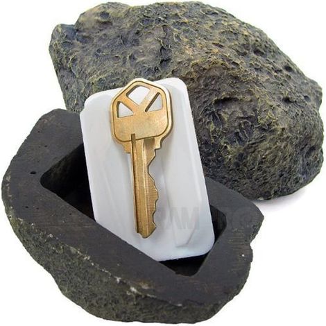 Versteck Für Ersatzschlüssel – Künstlicher Stein – Sieht Aus Wie Ein Echter Stein – Sicher Für Garten, Terrasse Und Geocaching