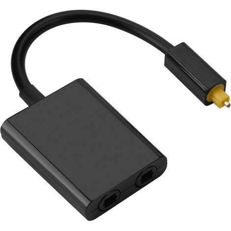 Dual-port-toslink-adapter, Digitaler Optischer Audio-splitter, 1 Auf 2 Ausgänge, Audiokabel, Schwarz