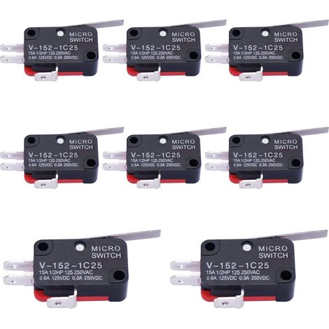 10 Stück Mikro-kippschalter, Rechts Angeschlagen, Spdt, Sofort-endschalter Für Arduino V-152-1c25