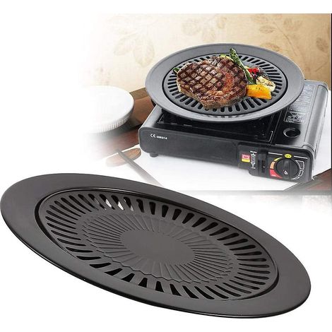 Koreanische Antihaft-grillpfanne Aus Eisen – 32 Cm Durchmesser – Rostbeständig – Rauchfreies Doppelwanddesign