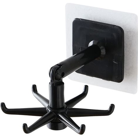 Küchenutensilienhalter Mit 6 Haken, Set Mit 10 Um 360° Drehbaren Küchenutensilienhaltern, Küchenutensilienregal, Platzsparend, Kein Bohren Erforderlich.