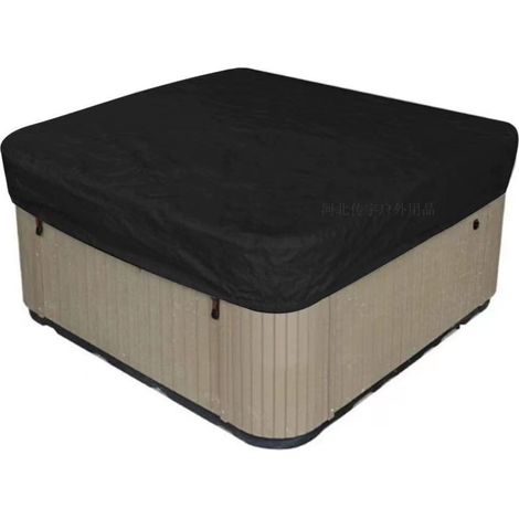 Schutzhülle Für Garten-whirlpool, Spa-abdeckung Aus 190t Polyestergewebe, Wasserdicht, Staubdicht, Uv-beständig, 231 X 231 X 30 Cm, (schwarz)