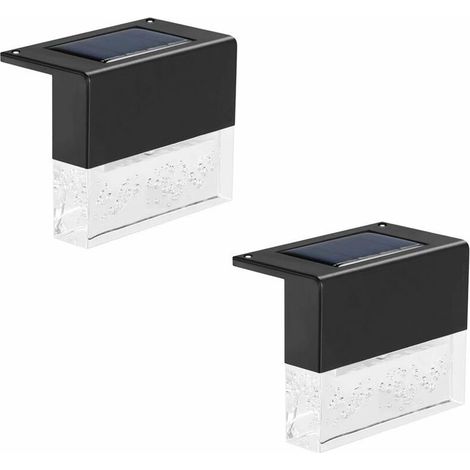 Solarbetriebene Terrassenleuchten, Led-solarleuchten Für Treppen, Zäune, Geländer, Terrassen, Gärten Und Stufen, Superhelle 10 Lumen, 2 Beleuchtungsmodi, Warmweißes Licht Mit Farbwechsel