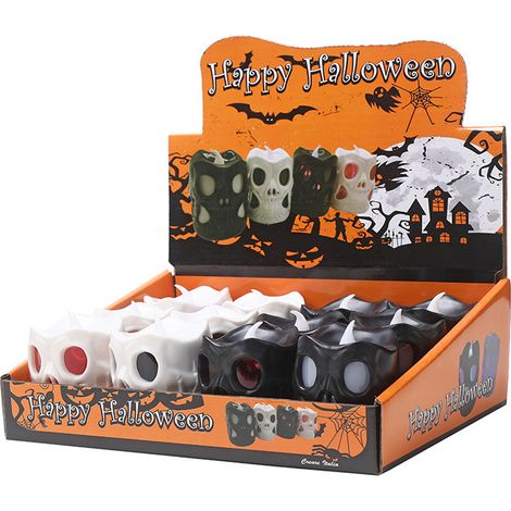 12-teiliges Halloween-bar-deko-set, Kreative Doppelseitige Geisterkopflampe, Horror-totenkopfkerze, Led-kürbislampe