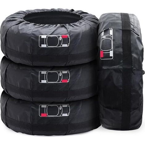 Aiducho Set Mit 4 Auto-ersatzradabdeckungen 18-22" Wasserdichte Und Staubdichte Autoradschutzhüllen Mit Verstärktem Griff (durchmesser 80 Cm)