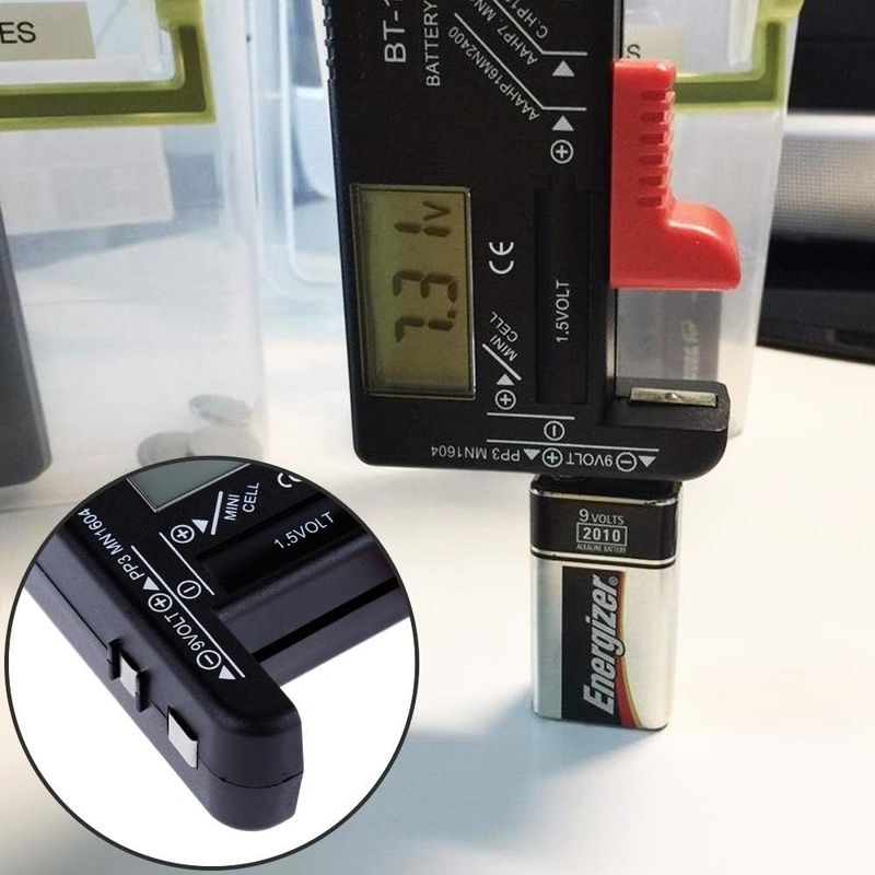 Bt-168d Universeller Digitaler Batteriespannungstester Mit Digitaler Batterieanzeige Für Aaa-, Aa-, C-, D-, 1,5-v-batterien, Ladegeräte Und Knopfzellen