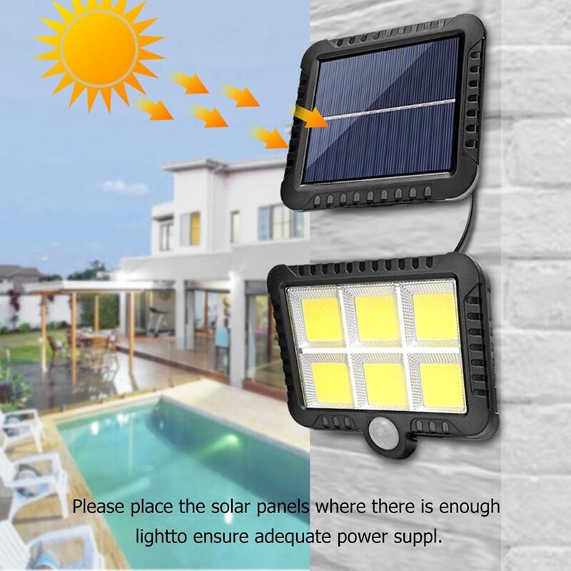 Werbe-solarleuchte Für Den Außenbereich Mit 56 Led-bewegungssensoren, Wasserdicht Nach Ip65, Solar-gartenleuchte