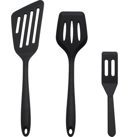 Set Mit 3 Silikonspateln Zum Braten, Für Fisch Und Einem Minispatel