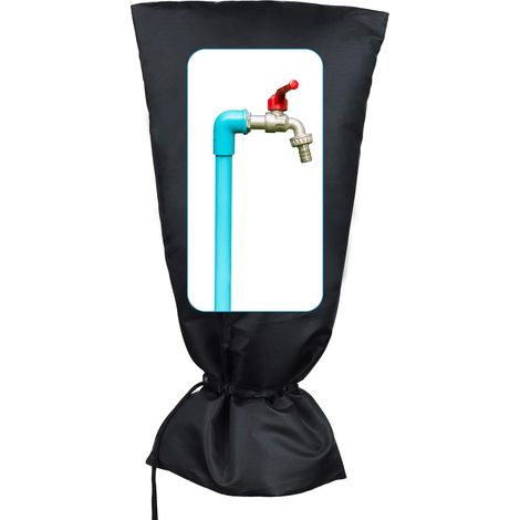 Aiducho Außenwasserhahn-abdeckung, Kuschelige Wasserhahn-abdeckung Zum Schutz Vor Winterfrost, Wasserdichte Gartenwasserhahn-abdeckung, 50 Cm X 20 Cm (universal)
