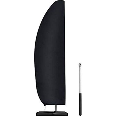Schwarze Sonnenschirmhülle 280 Cm × 30 Cm × 81 Cm × 46 Cm, Wasserdicht, Für Den Außenbereich