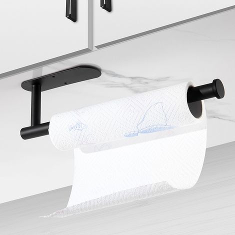 Wandmontierter Toilettenpapierhalter – Edelstahl – Schwarz