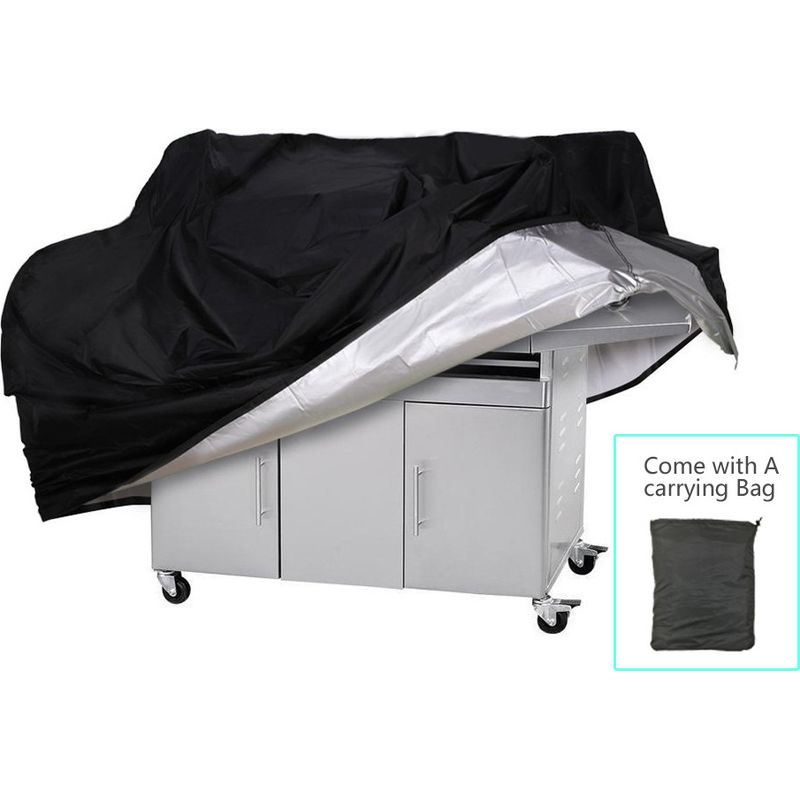 Grillabdeckung, Grillabdeckung Aus Silberbeschichtetem Polyester-oxford-gewebe 190t – Zylindrisch, 4 Stück (0,14 Kg), Ø 71 X 56 Cm