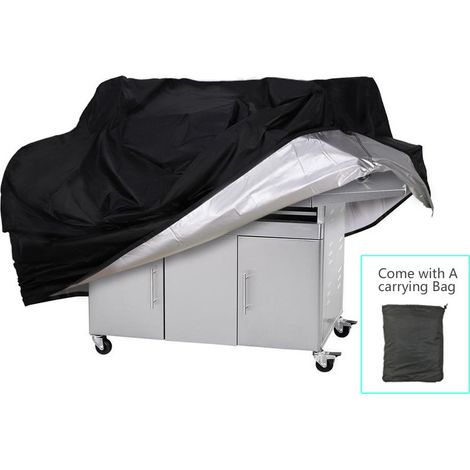 Grillabdeckung, 210d Silberbeschichtetes Polyester-oxford-gewebe – Zylindrisch, 4 Stück (0,14 Kg), Ø 71 X 56 Cm
