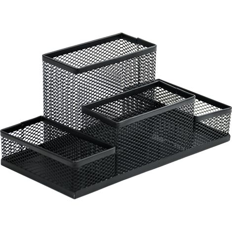 Quadratischer Stiftehalter Mit 4 Fächern, Schreibtisch-organizer Mit Großem Fassungsvermögen
