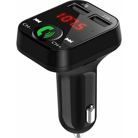 Bluetooth-fm-transmitter, Bluetooth-freisprecheinrichtung Fürs Auto, Schnellladegerät Für Den Zigarettenanzünder Mit Zwei Usb-anschlüssen, Mp3-player, Kabelloser Radioadapter, Unterstützt Tf-karten/us