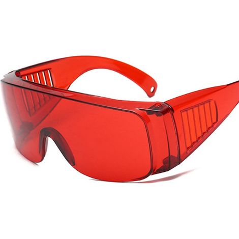 Schutzbrille, Laserschutzbrille, Schutzbrille, Laserschutzbrille, Zum Augenschutz, Schutzbrillenfilter (transparent Rot)