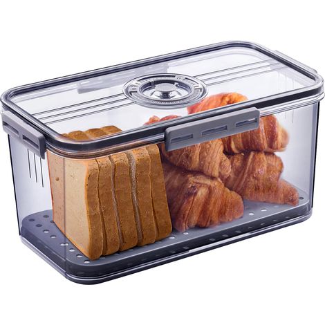 Luftdichter Brotkasten Für Die Küchenarbeitsplatte, Brotaufbewahrungsbehälter Mit Deckel, Brotkasten Für Selbstgebackenes Brot, Toast, Bagels, Donuts