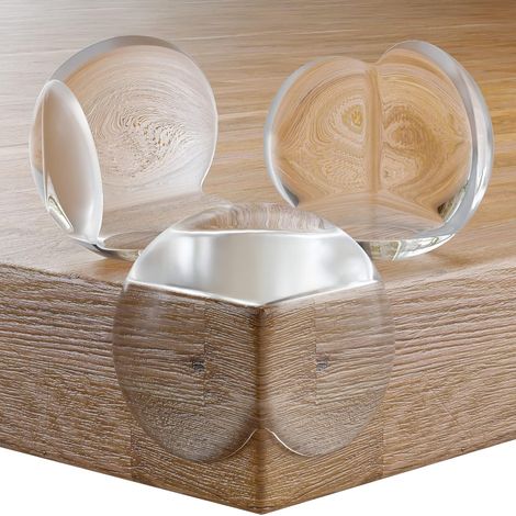 Eckenschutz Für Babytische – Großes Eckenkissen Für Tischecken Und -kanten – Kindersicherer Tischschutz – Stoßfest Und Transparent Mit Starkem Klebstoff (12 Stück)