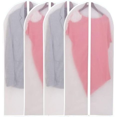 Ulisem Staubschutzhüllen Für Kleidung, 4er-set, Hängende Kleiderhüllen, Staubdichte Kleiderhüllen Mit Reißverschluss Zum Schutz, Für Die Aufbewahrung Im Kleiderschrank Und