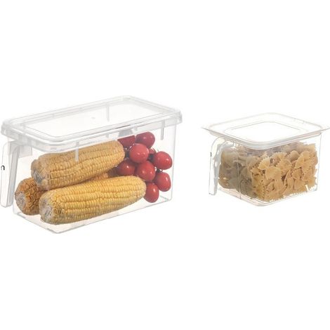 Set Mit 2 Kühlschrank-organizern, Transparente Aufbewahrungsboxen Für Lebensmittel Tommoy01
