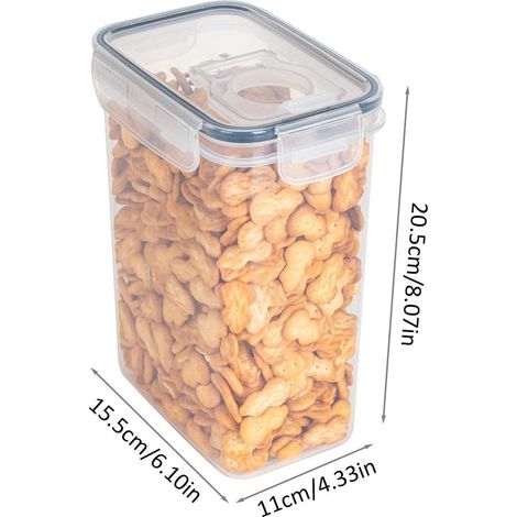 2,0-liter-küchenaufbewahrungsbehälter, Luftdicht Mit Deckel, Zur Aufbewahrung Und Organisation Von Müsli, Nudeln Und Mehl