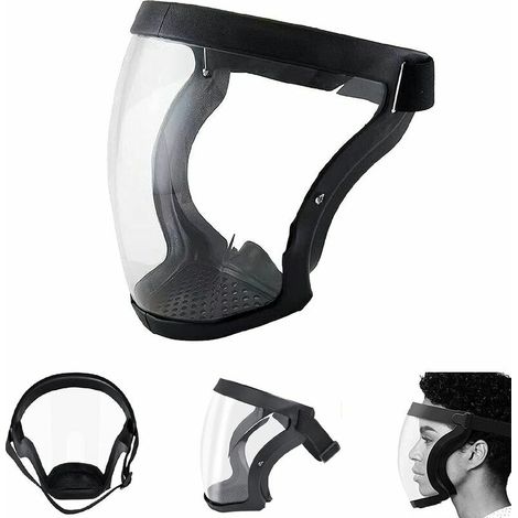 Transparente Gesichtsmaske, Vollgesichtsschutz, Schutzbrille, Augenschutz, Spritzwassergeschützt, Staubdicht, Winddicht