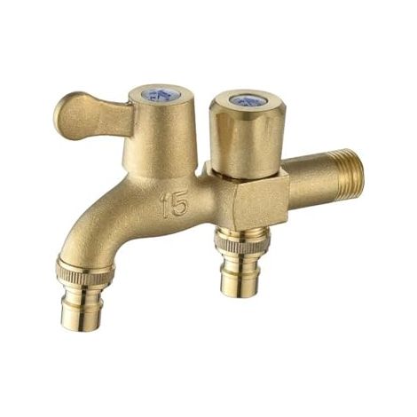 Wasserhahn, Reines Kupfer, Waschmaschinenhahn, Schnellöffnung, Doppelwasserauslass, Besenhahn, Schwimmbadhahn, Gewindewandhahn.