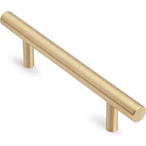 Aiducho 2er-pack Goldene Schrankgriffe, Messing-schrankgriffe, Goldene Schubladengriffe, Goldene Küchenschrankgriffe, 15 Cm Länge (9,7 Cm Lochabstand)