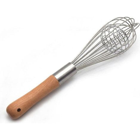 3-teiliges Set Aus 28 Cm Langen Edelstahl-schneebesen, Rührbesen Und Schaumholz-schneebesen
