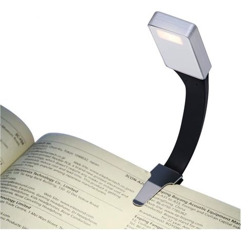 Led-leselampe, Usb-wiederaufladbares Nachtlicht, 3 Helligkeitsstufen, Klemmleuchte, 360° Flexibel, Nachttischbeleuchtung (silber)
