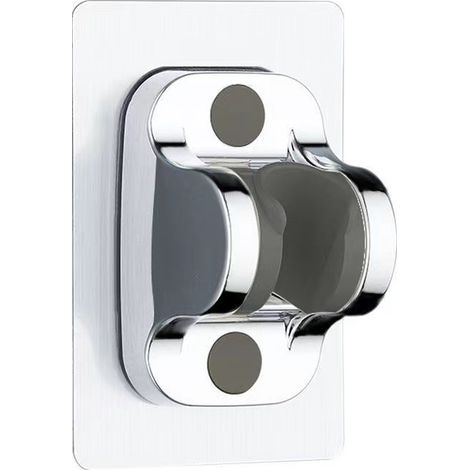Verstellbarer Duschkopfhalter Aus Kunststoff Für Badezimmer Mit Klebestreifen, 2 Stück (silber)