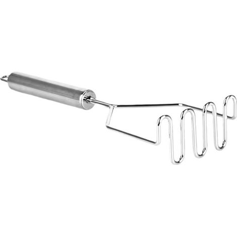 Rutschfester Kartoffelstampfer Aus Edelstahl, Langlebiges Küchenutensil, Silberfarben