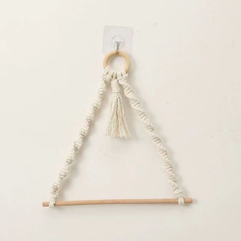 Dekorativer Papierrollenhalter Im Boho-stil, Papieraufbewahrungsregal Aus Spitze, Wandteppich, Wandbehang Fürs Badezimmer, Handgewebte Seilwanddekoration