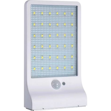 48 Led Solar-außenleuchte Mit Bewegungsmelder, Dimmbar, Kabelloser Fernbedienung, Wasserdicht, Für Tür, Flur, Terrasse, Zaun, Ohne Mast (weiß)