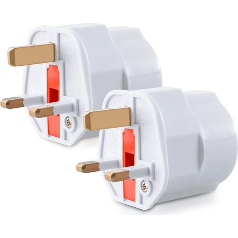 Tinor – Reiseadapter 2x Uk Typ G Stecker – Französische Stecker Auf Britische Stecker – Kompatibel Mit Kanada, Singapur Und Malta
