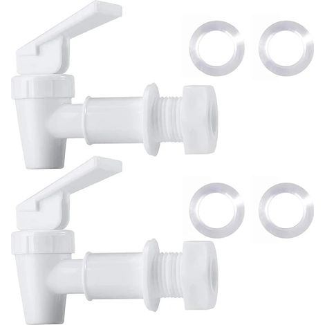 Bpa-freier Kunststoff-wasserhahn, Ersatz-wasserhahn Für Die Arbeitsplatte, Haushalts-wassereimer, Wasserspender-filtersystem, Wasserkaraffe (2 Weiße)