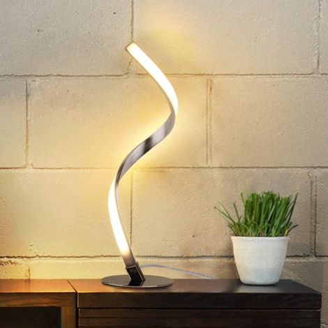 Led-spiral-schreibtischlampe – Dimmbare, Berührungsempfindliche Schreibtischlampe Mit Warmweißem 3000k-licht, Nachttischlampe