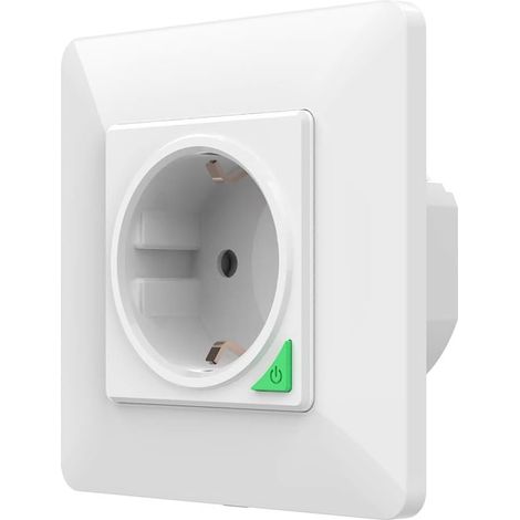 Intelligente Wlan-steckdose, Einteilige, Versenkte Wlan-schutzsteckdose, Magnetrahmen Mit App-fernbedienung Und Sprachsteuerung, 16 A,