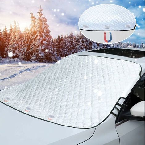 Universelle Auto-windschutzscheibenabdeckung – Schutz Vor Frost, Schnee, Eis, Regen Und Sonne – Abmessungen 193 X 157 Cm – Einfache Montage Mit 3 Magneten